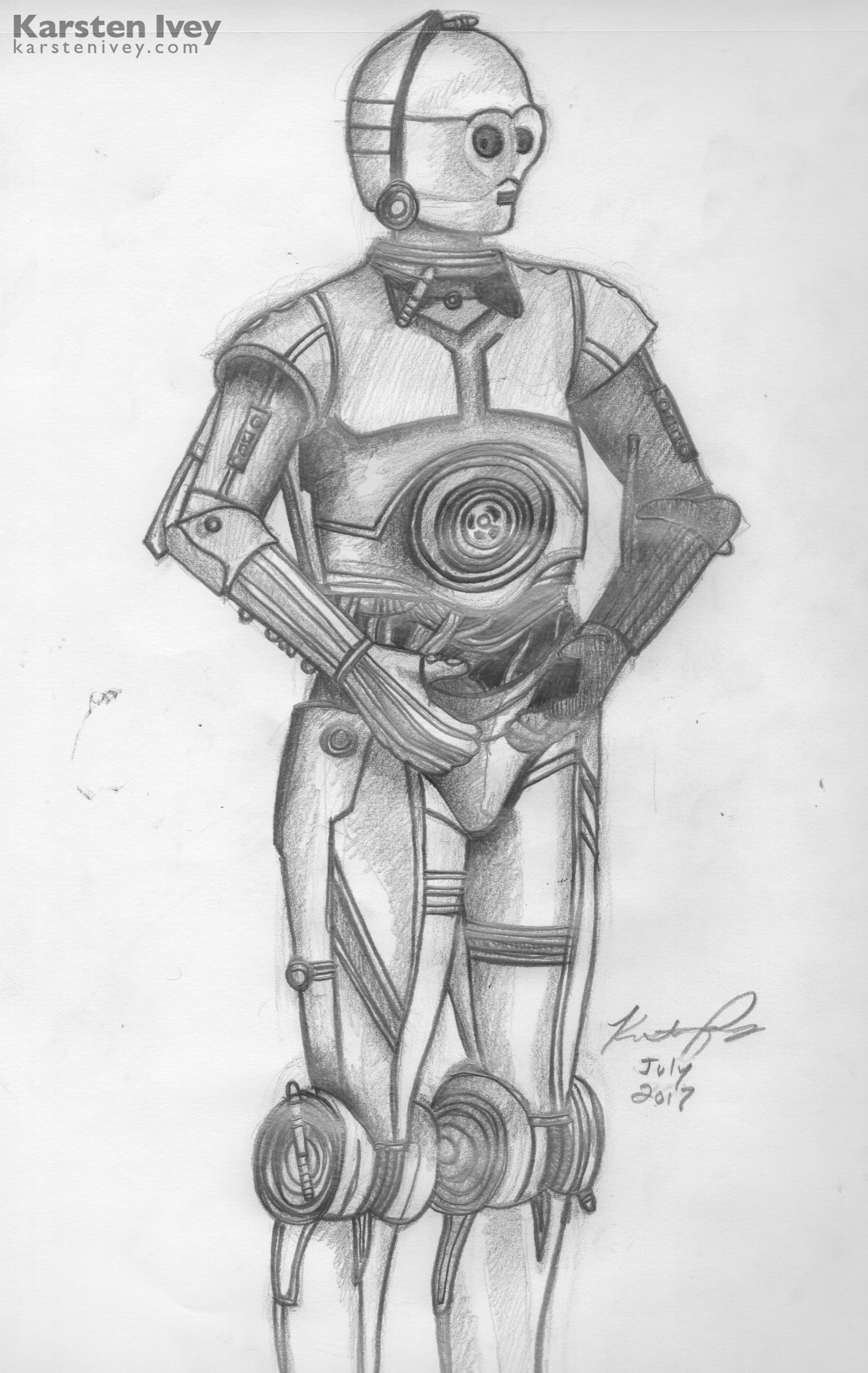 Karsten art work C-3PO of star wars