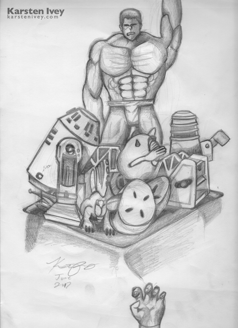 Pencil-drawing-Marvel-Hulk