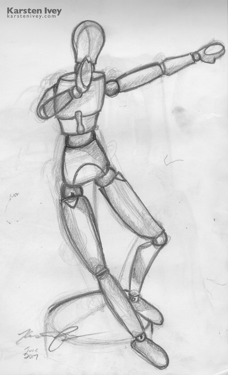 Pencil-drawing-mannequin-wooden-figure