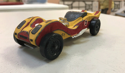 About Our Completed Pinewood Derby Cars